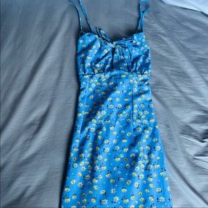 SHEIN lightly blue straps floral summer dress